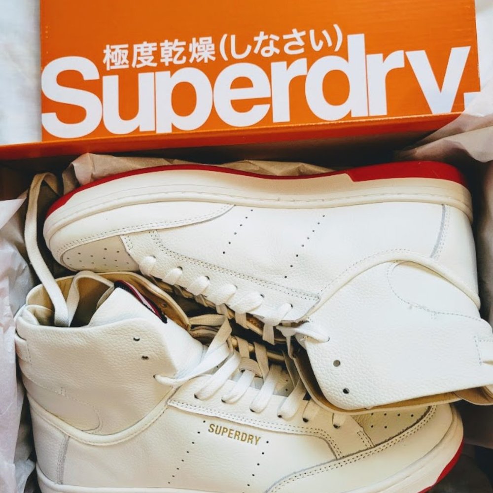 Superdry Basketball shoes cream size 10